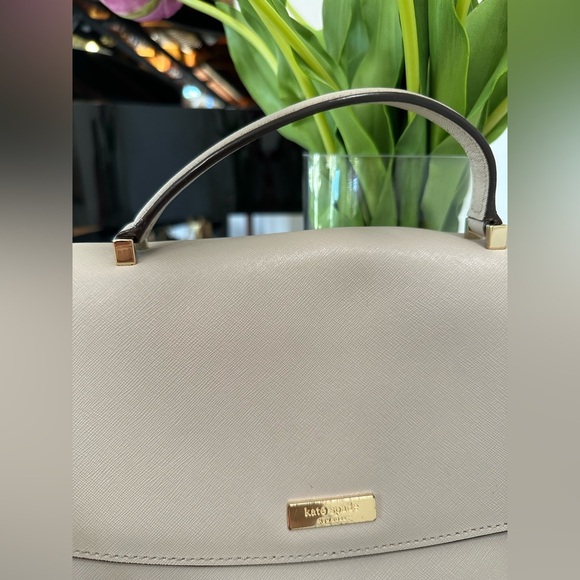 Kate Spade Beige Saffiano Texture Satchel - Picture 10 of 10